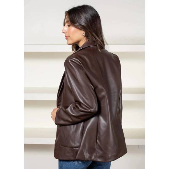 NEW ELAN jacket blazer in mocha - Picture 3 of 3